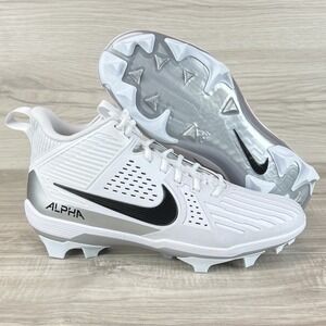 Nike Alpha Menace Strong White Silver II5139-100 Football Cleats Men Size 11